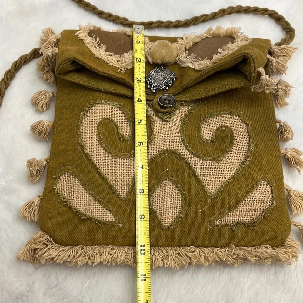 Crosstree lane cotton purse with twisted crossbody strap very boho